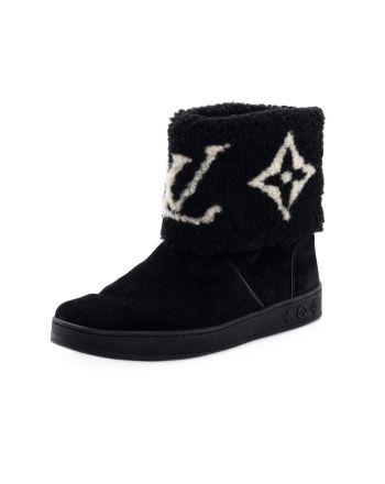 Women's Snowdrop Flat Ankle Boots Suede and Shearling