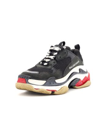 Women's Triple S Sneakers Fabric and Mesh with Faux Leather