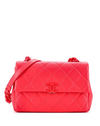 My Everything Flap Bag Quilted Caviar Medium