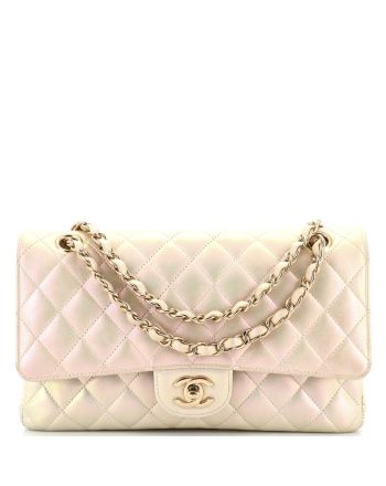 Classic Double Flap Bag Quilted Iridescent Calfskin Medium