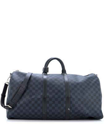 Keepall Bandouliere Bag Damier Cobalt 55