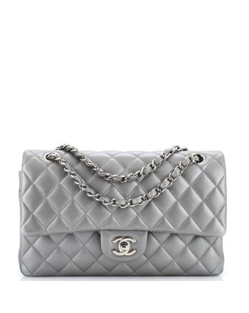 Classic Double Flap Bag Quilted Metallic Lambskin Medium