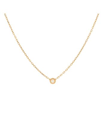 Cartier D'Amour Pendant Necklace 18K Yellow Gold and Diamond Small