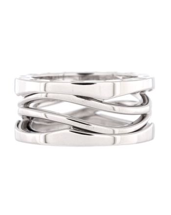 B.Zero1 Design Legend Zaha Hadid Three Band Ring 18K White Gold