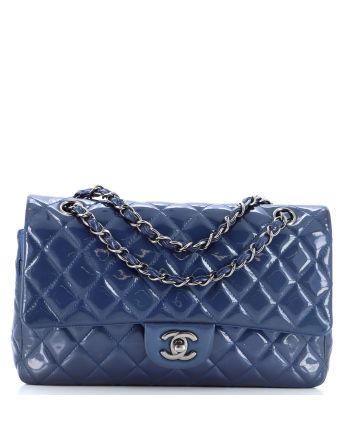 Classic Double Flap Bag Quilted Patent Medium