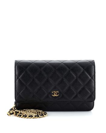 Wallet on Chain Quilted Caviar