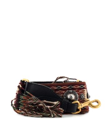 Bohemian Fringe Shoulder Strap Embellished Canvas