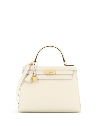 Kelly Handbag Light Epsom with Gold Hardware 28