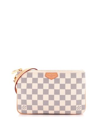 Double Zip Pochette Damier