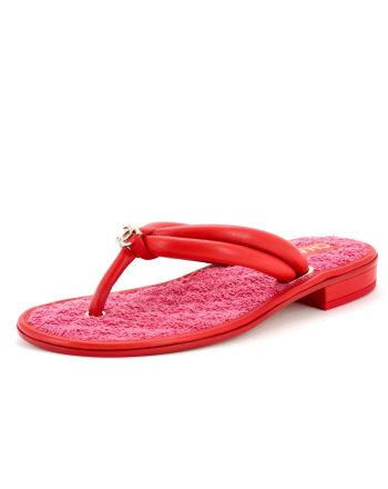 Women's Interlocking CC Thong Sandals Leather