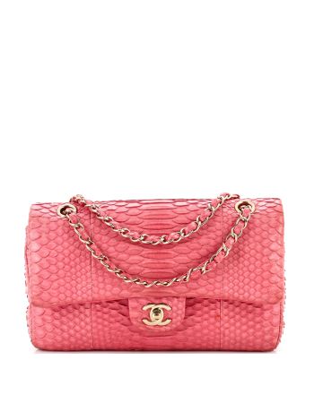 Classic Double Flap Bag Python Medium