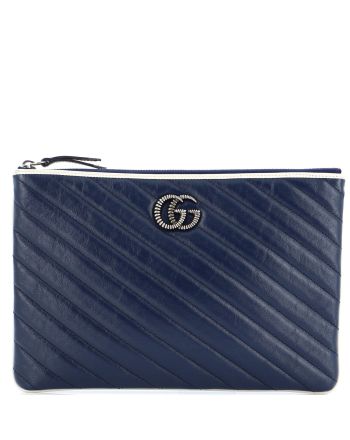 GG Marmont Pouch Diagonal Quilted Leather