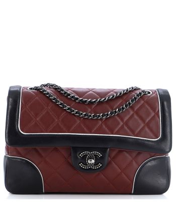 Paris-Salzburg Tyrolean Flap Bag Quilted Lambskin Medium