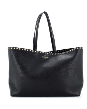 Rockstud Shopper Tote Leather Large