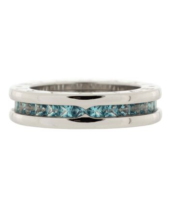 B.Zero1 One Band Ring 18K White Gold and Topaz