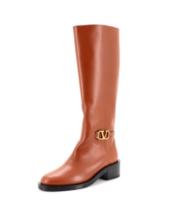 Women's VLogo Knee-High Boots Leather