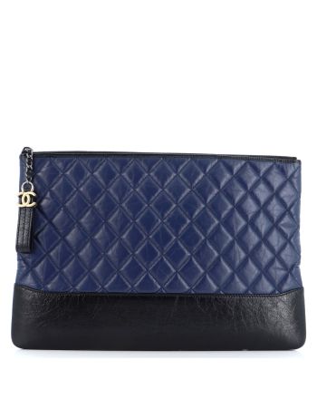 Gabrielle O Case Clutch Quilted Aged Calfskin Large