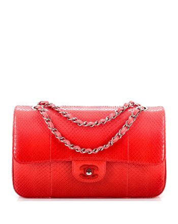 Classic Double Flap Bag Python Medium