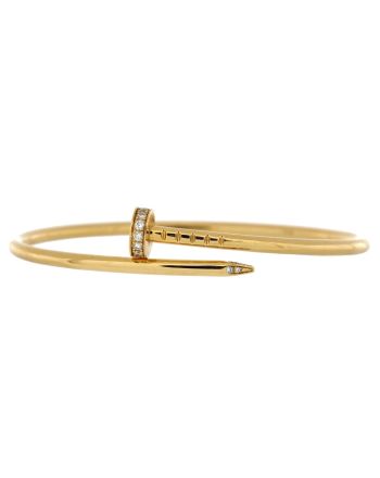 Juste un Clou Bracelet 18K Yellow Gold with Diamonds Small