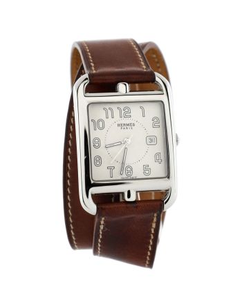 Cape Cod Double Tour Quartz Watch Stainless Steel and Leather 29