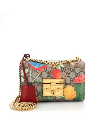 Padlock Shoulder Bag Tian Print GG Coated Canvas Small