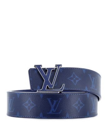 LV Initiales Reversible Belt Monogram Taigarama Wide 90