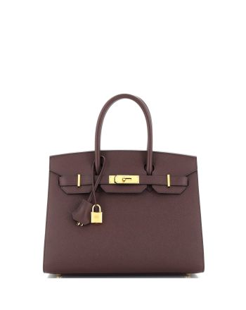 Birkin Sellier Bag Rouge Sellier Epsom with Gold Hardware 30